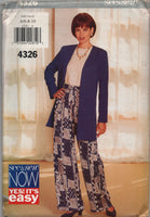 See and Sew 4326 Fitted Jacket, Loose Fitting Top and Straight Legged Pants, Factory Folded Sewing Pattern Size 6-10