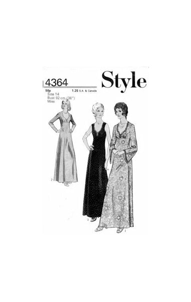 Style 4364 Sewing Pattern, Dress, Size 12, Partially Cut, Complete