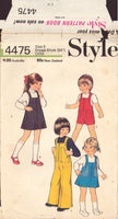 Style 4475 Children's Dungarees and Pinafore Dress, Size 5, Cut, Complete