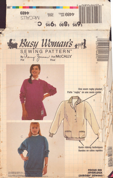 McCall's 4489 Sewing Pattern, Women's Tops, Size 10-12, Uncut Factory Folded