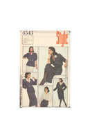 Style 4543 Unlined Jacket, Mock-Warp Skirt and Button-Front Blouse, Sewing Pattern, Size 8-10-12, Uncut, Factory Folded