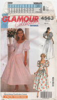 Butterick 4563 Bridal or Bridesmaid Dresses with Dropped Waist, Uncut, Factory Folded Sewing Pattern SIze 6-10
