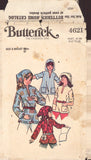 Butterick 4621 Girls' Tops & Scarf, Sewing Pattern Size 8, Partially Cut, Complete