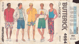 Butterick 4664 Sewing Pattern, Men's Shorts, Size XS-S-M, Cut, Incomplete