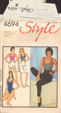 Style 4694 Sewing Pattern, Swimsuit, Trousers/Shorts & Skirt, Size 8-12, Cut, Complete