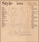 Style 4694 Sewing Pattern, Swimsuit, Trousers/Shorts & Skirt, Size 8-12, Cut, Complete