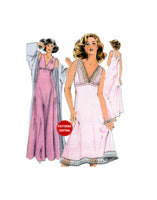 Sew Easy 469A Nightgown in Two Lengths, Uncut, Factory Folded Sewing Pattern Multi Plus Size 8-24