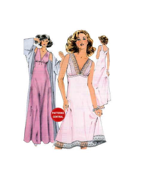 Sew Easy 469A Nightgown in Two Lengths, Uncut, Factory Folded Sewing Pattern Multi Plus Size 8-24