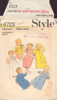 Style 4723 Sewing Pattern, Babies' Layette, Size Newborn, Cut, Complete