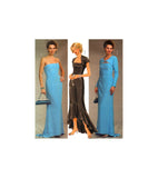 Butterick 4731 Straight or Fishtail Evening Dress and Shrug, Uncut, F/Folded, Sewing Pattern Size 6-12