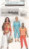 Butterick 4754 Poncho Style Tops with Neckline Variations and Pants in Two Lengths, Uncut, Factory Folded Sewing Pattern Plus Size 18-24