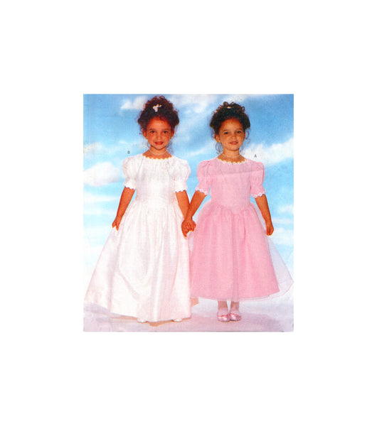 Butterick 4792 Fit and Flare Flowergirl Dress in Two Lengths, Uncut, Factory Folded Sewing Pattern Size 5-6X