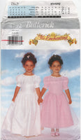 Butterick 4792 Fit and Flare Flowergirl Dress in Two Lengths, Uncut, Factory Folded Sewing Pattern Size 5-6X