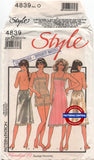 Style 4839 Lingerie Set: Slip or Camisole, Panties, Culotte Slip and Waist Slip, Uncut, Factory Folded Sewing Pattern Bust 34-38 (87-97 cm)