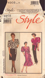 Style 4908 Sewing Pattern, Skirts and Blouse, Size 6-8-10, Cut, Complete