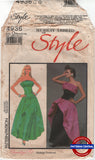 Style 4936 Strapless Evening Dress, Cut, Complete, Size 12-14
