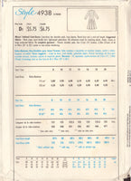 Style 4938 Sewing Pattern, Coat-Dress, Size 8-10-12, Cut, Complete