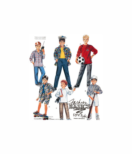 McCall's 4949 Child's Shirt, Top, Cargo Pants and Shorts, Uncut, Factory Folded Sewing Pattern Size 8