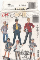 McCall's 4949 Child's Shirt, Top, Cargo Pants and Shorts, Uncut, Factory Folded Sewing Pattern Size 8