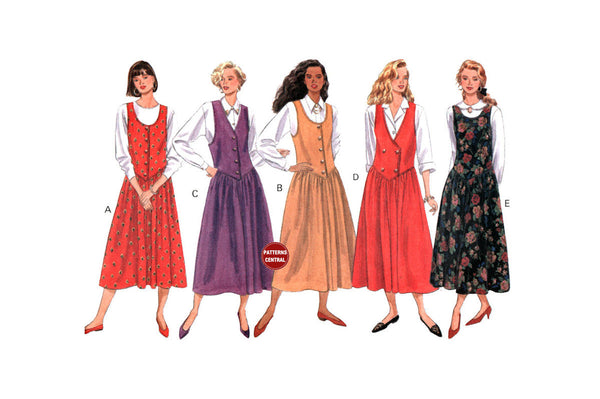 Butterick 4982 Retro 80s Jumper in Two Lengths, Uncut, Factory Folded, Sewing Pattern Size 18-22