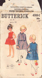 Butterick 4984 Jumper & Dress Sewing Pattern Size 2, Partially Cut, Complete
