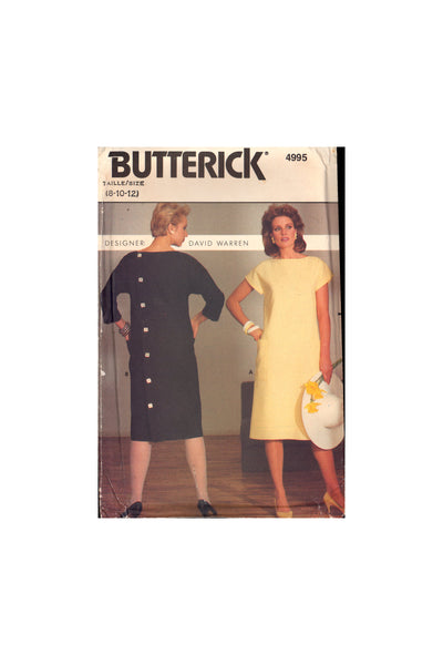 Butterick 4995 Sewing Pattern Dress Size 8-10-12 Uncut Factory Folded