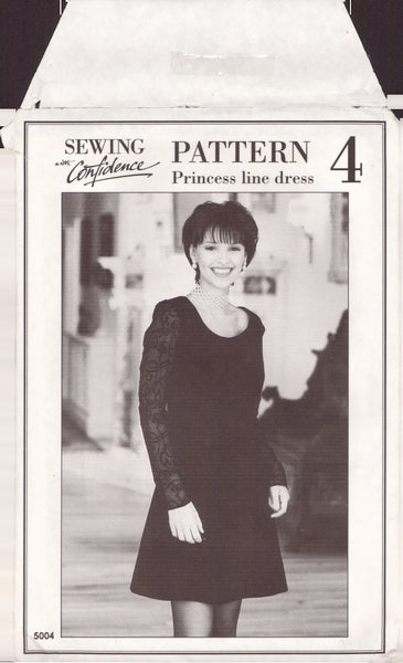 Sewing With Confidence 4 Sewing Pattern, Princess Line Dress, Size 10-22, Uncut, Factory Folded