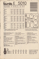 Burda 5010 Sewing Pattern Shirt Size 38-40, Cut, Complete
