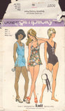 Simplicity 5027 Sewing Pattern Bathing Suits Size 12 Partially Cut, Complete