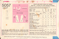 Simplicity 5057 Sewing Pattern, Girls' Dress or Jumper and Hat, Sewing Pattern, Size 6, Cut, Complete
