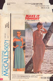 McCall's 5071 Sewing Pattern Sundress or Skirt T-Shirt Scarf, Size Small, Uncut, Factory Folded