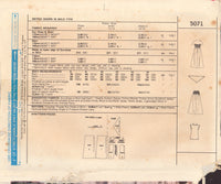 McCall's 5071 Sewing Pattern Sundress or Skirt T-Shirt Scarf, Size Small, Uncut, Factory Folded