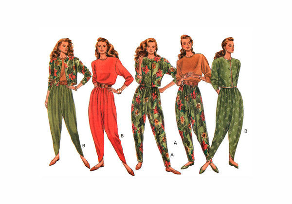 Butterick 5179 Jacket, Top and Harem or Parachute Pants, Uncut, Factory Folded Sewing Pattern Size 12-16