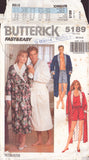 Butterick 5189 Sewing Pattern, Unisex Loungewear Robe, Shorts and Misses' Tank Top, Size XS-S-M, Cut, Complete