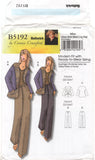 Butterick 5192 Connie Crawford Modern Fit Jacket and Pants, Uncut, Factory Folded Sewing Pattern Multi Size XS-XL (3-16)