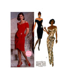 Butterick 5212 Off the Shoulder Evening Dress in Two Lengths, Uncut, Factory Folded, Size 6-10 or 12-16