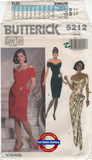 Butterick 5212 Off the Shoulder Evening Dress in Two Lengths, Uncut, Factory Folded, Size 6-10 or 12-16