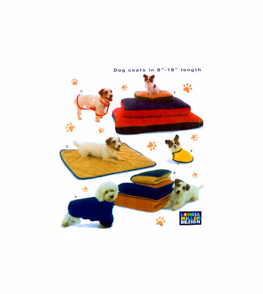 Simplicity 5219 Dog Coats, Beds and Blankets in Various Sizes, Uncut, Factory Folded Sewing Pattern