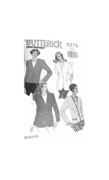 Butterick 5275 Sewing Pattern Women's Jackets Size 12-14-16 Uncut Factory Folded