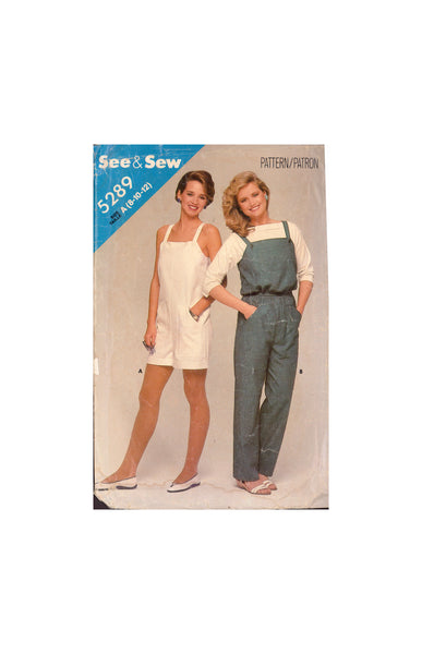 See & Sew 5289 Sewing Pattern, Jumpsuit, Size 8-10-12, Cut, Complete