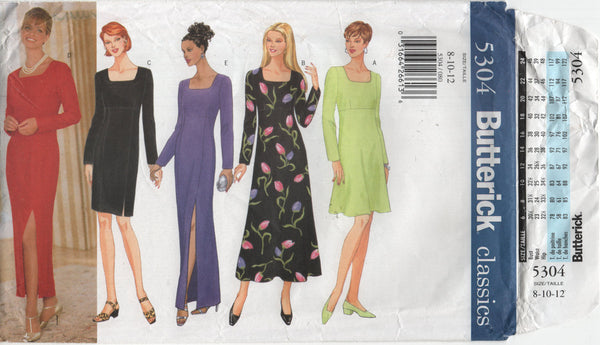 90s Sewing Pattern: Butterick 5304 Lined, A-Line, Empire Waist Evening Patterns Central 90s Sewing Pattern: Butterick 5304 Lined, A-Line, Empire Waist Evening Patterns Central