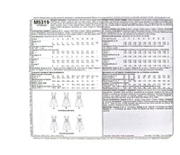 McCall's 5319 Ruched, Fitted Midriff Dress with Flared Skirt, Uncut, Factory Folded Sewing Pattern SIze 14-20
