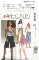 McCall's 5333 Shorts and Pants in Two Lengths, Uncut, Factory Folded Sewing Pattern Size 12-18