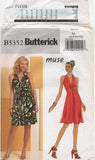 Butterick 5352 Muse A-Line, Halter Neck Evening Dress, Uncut, F/Folded Sewing Pattern Size 6-12