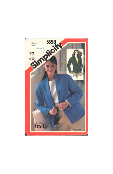 Simplicity 5358 Sewing Pattern Jacket Size 10 Uncut Factory Folded