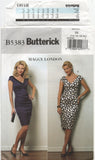 Butterick 5383 Close Fitting, Tapered Dress by Maggy London, Uncut, Factory Folded, Sewing Pattern Size 14-20
