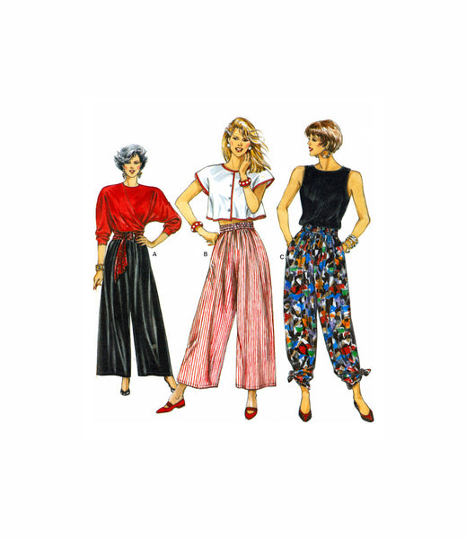 Burda 5437 Wide Leg Pants in Two Lengths, Uncut, Factory Folded Sewing Pattern Multi Size 8-18