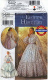 Simplicity 5442 Martha McCain Civil War Era Dresses, Uncut, Factory Folded, Size 6-12