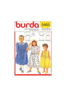 Burda 5465 Girls' Dress, Uncut, Factory Folded Sewing Pattern Size 4-10