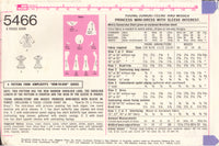 Simplicity 5466 Sewing Pattern, Misses' Princess Mini-Dress, Size 10, Cut, Complete